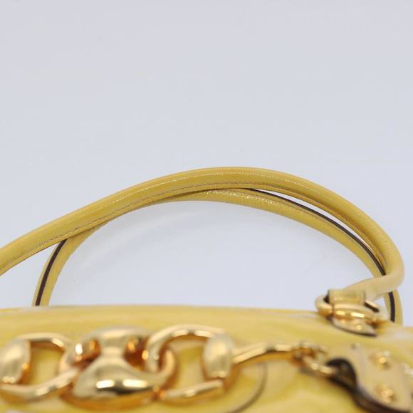 GUCCI Bamboo Hand Bag Enamel Yellow 159399 Auth 62738 - Picture 8 of 16